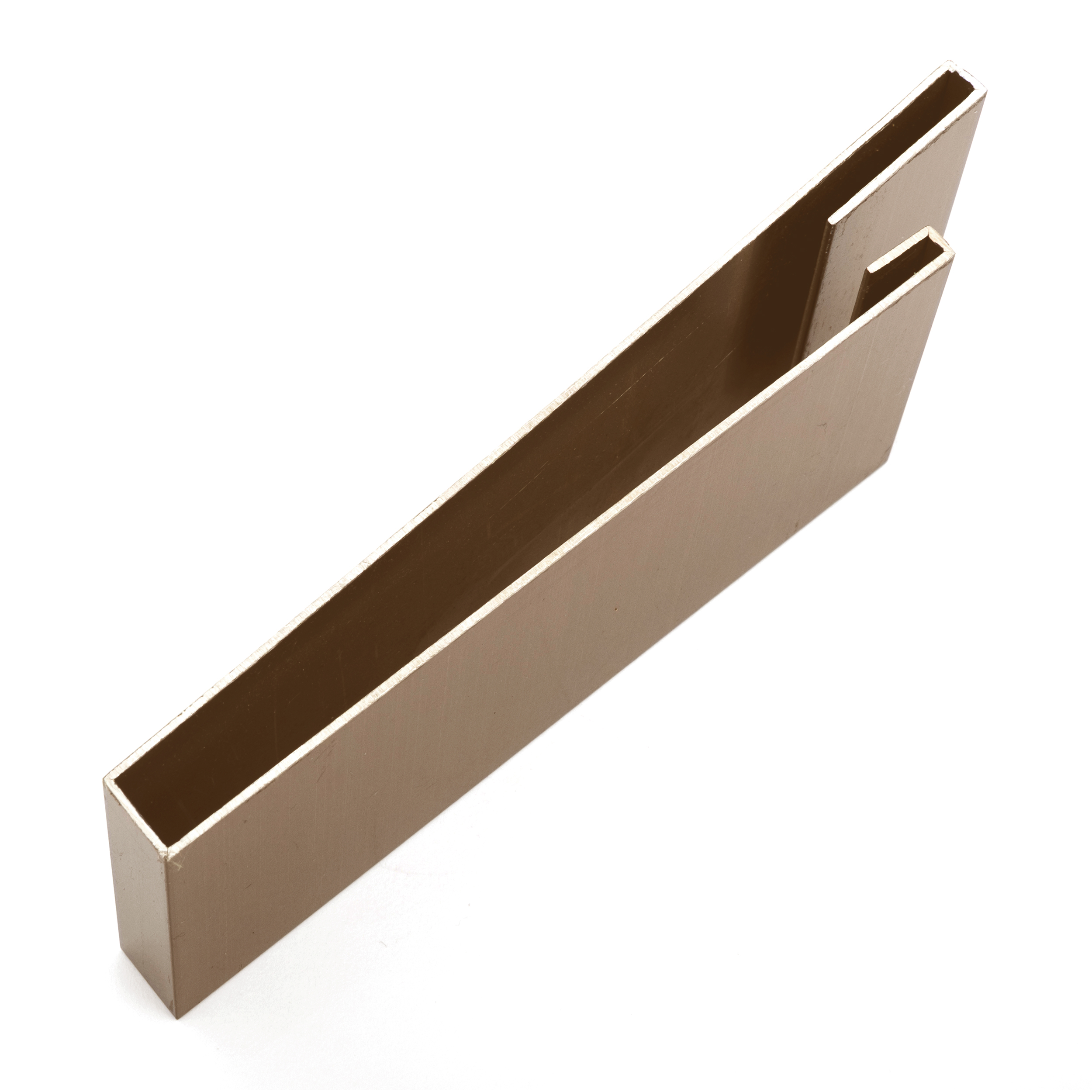 V-Groove Profile MP11-O 1.25mm in Double Stone Steel PVD coloured stainless steel Bronze Hairline V-Groove Profile MP11-O 1.25mm in Double Stone Steel PVD coloured stainless steel Bronze Hairline